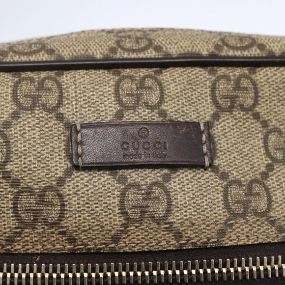 GUCCI GG Supreme Shoulder Bag PVC Beige Gold 201447 Auth 153078