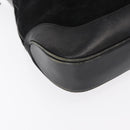 GUCCI Jackie Shoulder Bag Suede Leather Black Silver 001 3346 Auth 153079-11