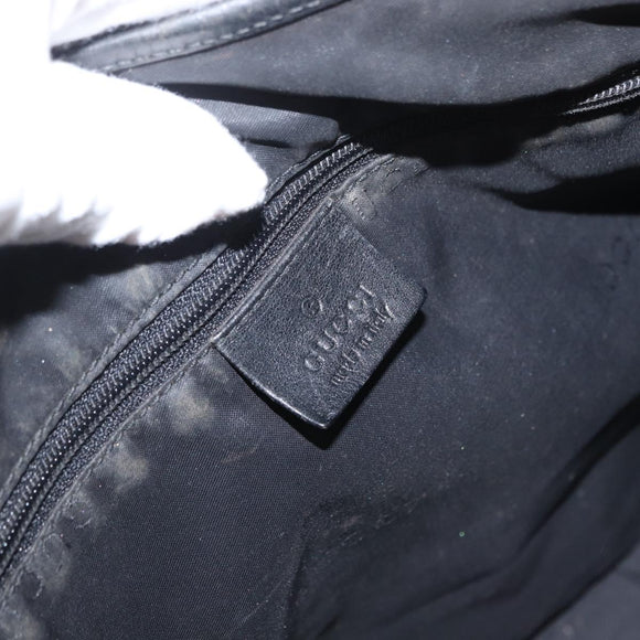 GUCCI Jackie Shoulder Bag Suede Leather Black Silver 001 3346 Auth 153079