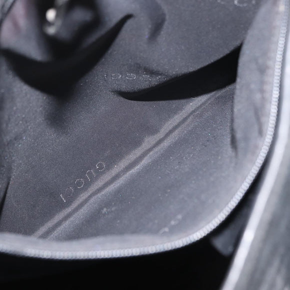 GUCCI Jackie Shoulder Bag Suede Leather Black Silver 001 3346 Auth 153079