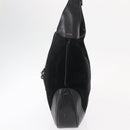 GUCCI Jackie Shoulder Bag Suede Leather Black Silver 001 3346 Auth 153079-4
