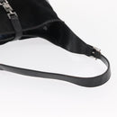GUCCI Jackie Shoulder Bag Suede Leather Black Silver 001 3346 Auth 153079-7