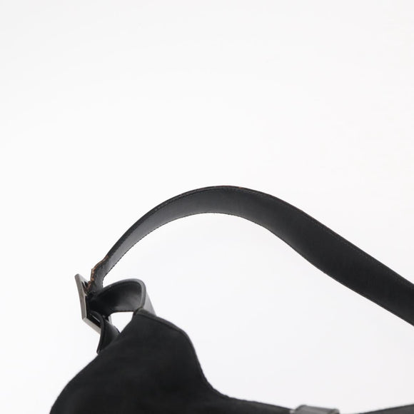 GUCCI Jackie Shoulder Bag Suede Leather Black Silver 001 3346 Auth 153079