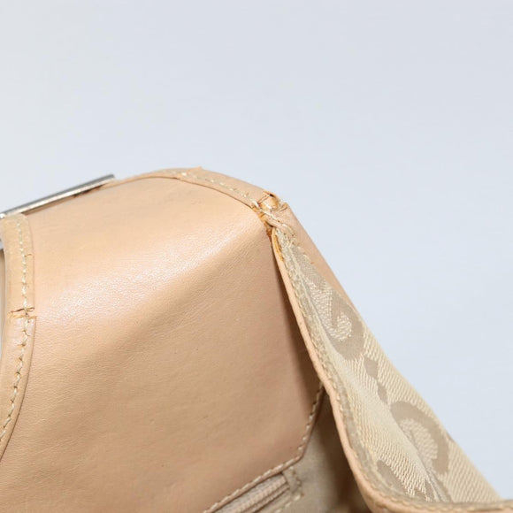 GUCCI GG Canvas Jackie Shoulder Bag Beige Silver 002 1067 2123 Auth 153080