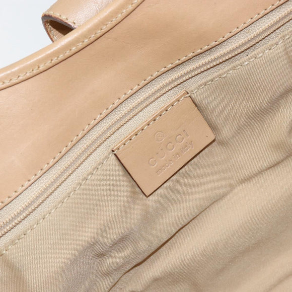 GUCCI GG Canvas Jackie Shoulder Bag Beige Silver 002 1067 2123 Auth 153080