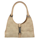 GUCCI GG Canvas Jackie Shoulder Bag Beige Silver 002 1067 2123 Auth 153080-13