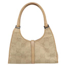 GUCCI GG Canvas Jackie Shoulder Bag Beige Silver 002 1067 2123 Auth 153080-2
