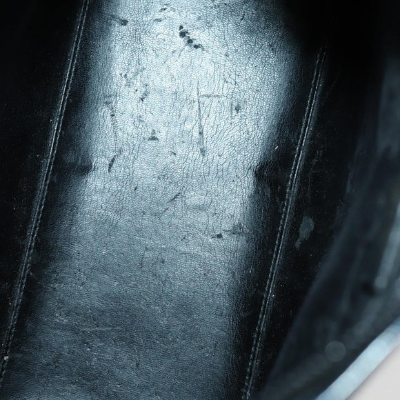 GUCCI Bamboo Hand Bag Leather Black Gold 001 2122 3006 Auth 153081