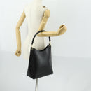 GUCCI Bamboo Hand Bag Leather Black Gold 001 2122 3006 Auth 153081-23