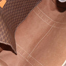 CELINE Macadam Canvas Tote Bag PVC Leather Brown Gold Auth 153082-10