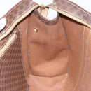 CELINE Macadam Canvas Tote Bag PVC Leather Brown Gold Auth 153082-21