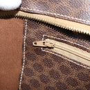 CELINE Macadam Canvas Tote Bag PVC Leather Brown Gold Auth 153082-23