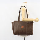 CELINE Macadam Canvas Tote Bag PVC Leather Brown Gold Auth 153082-24