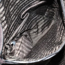 PRADA Hand Bag Leather 2way Brown Silver Auth 153083-25