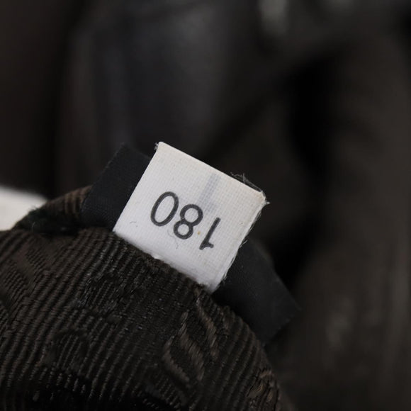 PRADA Hand Bag Leather 2way Brown Silver Auth 153083