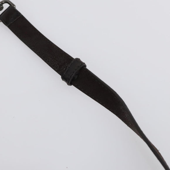 PRADA Hand Bag Leather 2way Brown Silver Auth 153083