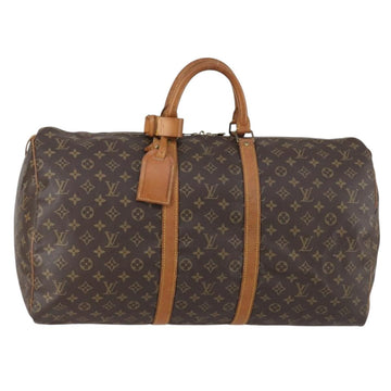 LOUIS VUITTON Monogram Keepall 55 Boston Bag M41424 LV Auth 153089