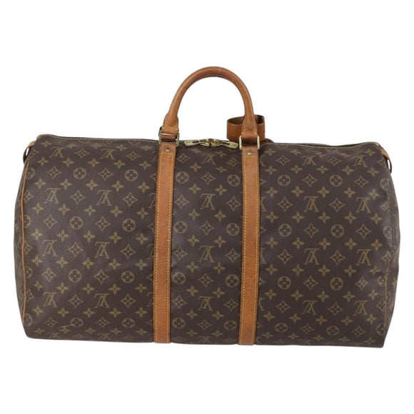 LOUIS VUITTON Monogram Keepall 55 Boston Bag M41424 LV Auth 153089