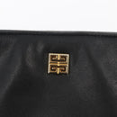 GIVENCHY Chain Shoulder Bag Leather Black Gold Auth 153095-17