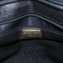 GIVENCHY Chain Shoulder Bag Leather Black Gold Auth 153095-18