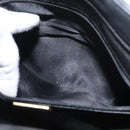 GIVENCHY Chain Shoulder Bag Leather Black Gold Auth 153095-12