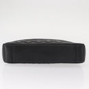 GIVENCHY Chain Shoulder Bag Leather Black Gold Auth 153095-5