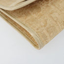 Christian Dior Trotter Canvas Chain Shoulder Bag Beige Gold Auth 153098-15