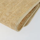 Christian Dior Trotter Canvas Chain Shoulder Bag Beige Gold Auth 153098-16