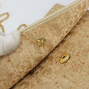 Christian Dior Trotter Canvas Chain Shoulder Bag Beige Gold Auth 153098-9