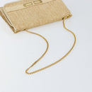Christian Dior Trotter Canvas Chain Shoulder Bag Beige Gold Auth 153098-7