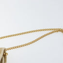 Christian Dior Trotter Canvas Chain Shoulder Bag Beige Gold Auth 153098-14