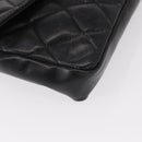 CHANEL COCO Mark Matelasse Waist bag Leather Black Gold CC Auth 153101-11