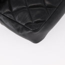 CHANEL COCO Mark Matelasse Waist bag Leather Black Gold CC Auth 153101-13