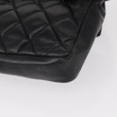 CHANEL COCO Mark Matelasse Waist bag Leather Black Gold CC Auth 153101-14