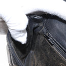 CHANEL COCO Mark Matelasse Waist bag Leather Black Gold CC Auth 153101-23