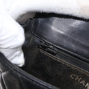 CHANEL COCO Mark Matelasse Waist bag Leather Black Gold CC Auth 153101-24