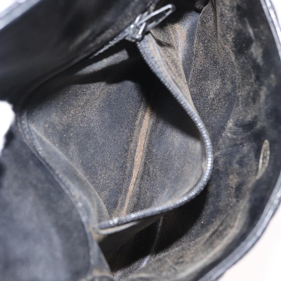 CHANEL COCO Mark Matelasse Waist bag Leather Black Gold CC Auth 153101