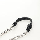 Maison Margiela Chain Tabi Style Shoulder Bag Leather Black Silver Auth 153102M-15