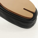 Maison Margiela Chain Tabi Style Shoulder Bag Leather Black Silver Auth 153102M-18