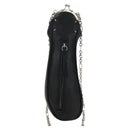 Maison Margiela Chain Tabi Style Shoulder Bag Leather Black Silver Auth 153102M-13