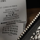 Maison Margiela Chain Tabi Style Shoulder Bag Leather Black Silver Auth 153102M-12