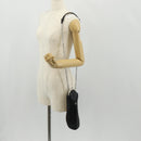 Maison Margiela Chain Tabi Style Shoulder Bag Leather Black Silver Auth 153102M-25