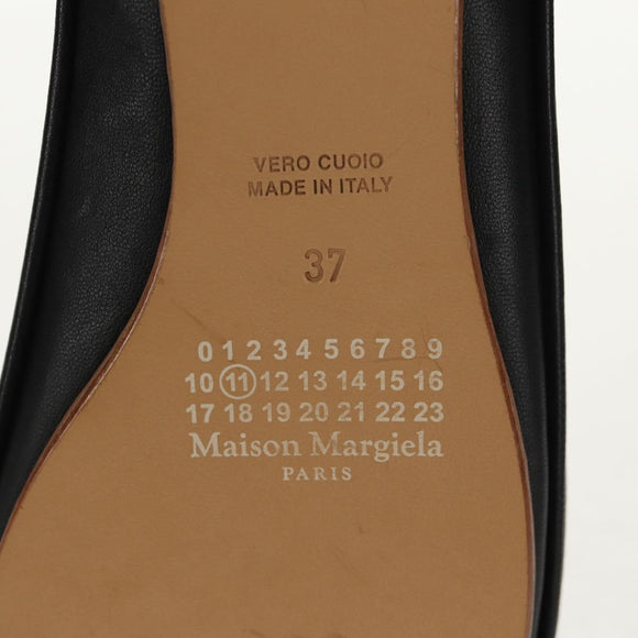 Maison Margiela Chain Tabi Style Shoulder Bag Leather Black Silver Auth 153102M