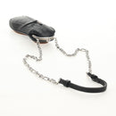 Maison Margiela Chain Tabi Style Shoulder Bag Leather Black Silver Auth 153102M-7