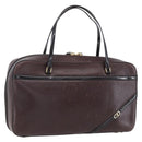 Christian Dior Hand Bag Leather Brown Gold Auth 153104-1