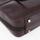 Christian Dior Hand Bag Leather Brown Gold Auth 153104-16