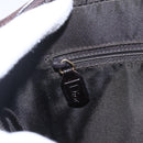 Christian Dior Hand Bag Leather Brown Gold Auth 153104-18