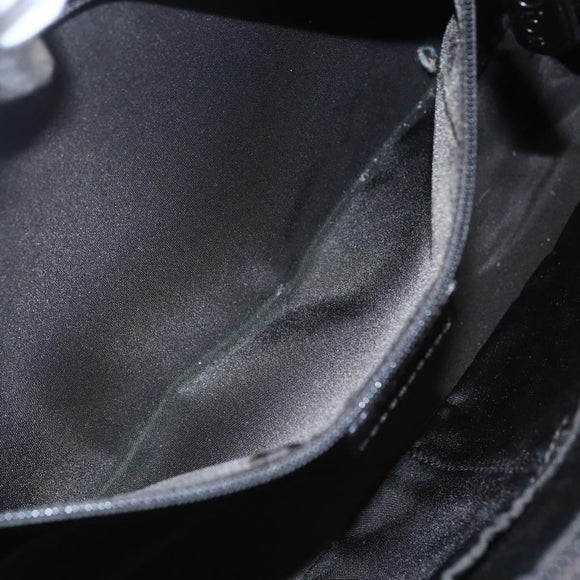 Christian Dior Hand Bag Leather Brown Gold Auth 153104