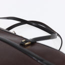 Christian Dior Hand Bag Leather Brown Gold Auth 153104-8