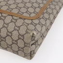 GUCCI GG Plus Supreme Web Sherry Line Tote Bag PVC Beige Red Auth 153107-9